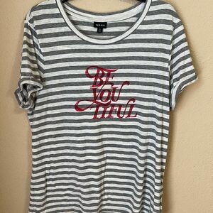 ❤️Torrid Be You Tiful Striped T-Shirt